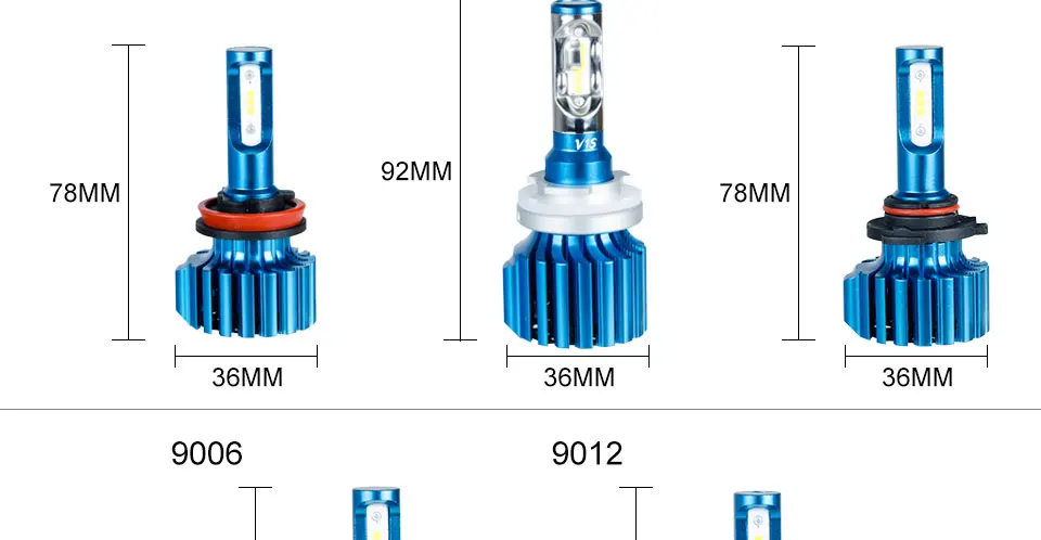 Aceersun Car Headlight H7 LED H4 LED H8 H11 H1 H15 HB3 9005 9006 HB4 72W 12000LM 6500K 12V 24V Auto Headlamp CSP Fog Light Bulb (11)