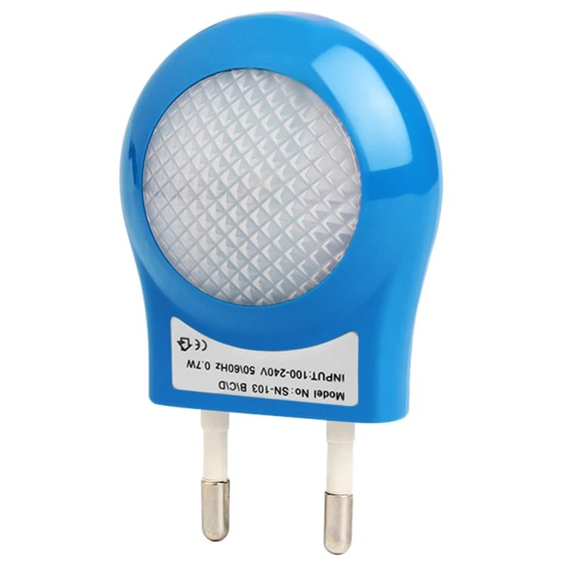 EU Plug LED Night Light Children Gift AC100V 240V 0.7W Light Sensor