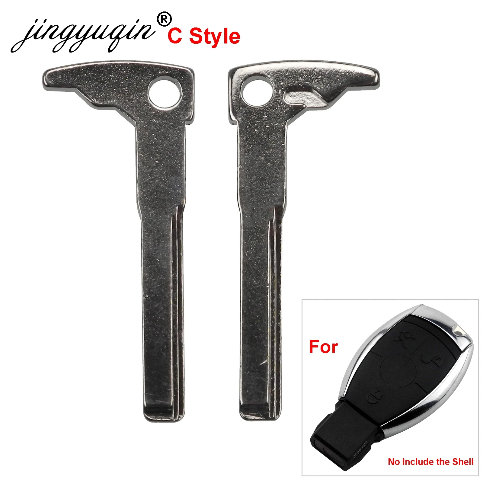 Jingyuqin смарт-ключ пустой брелок Замена для Mercedes Benz z A E S G CLK SLK ML класс W220 Смарт хром Uncut Blade lade Insert