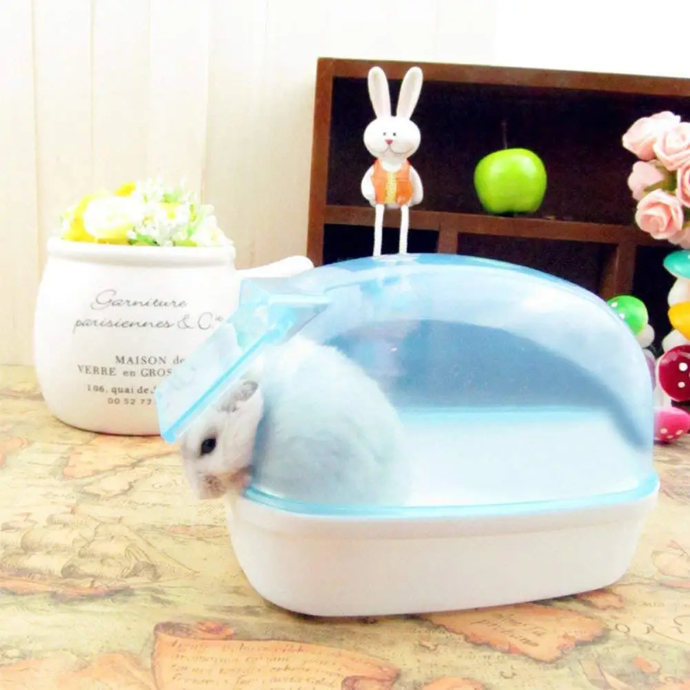 Пылезащитный пластиковый милый маленький питомец туалет для хомяка сауна ванна игровой ящик