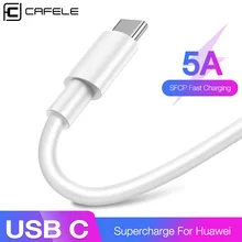 CAFELE 5A type C USB кабель для huawei mate 20 Pro QC 3,0 кабель для быстрой зарядки для телефонов samsung кабель синхронизации данных и зарядки