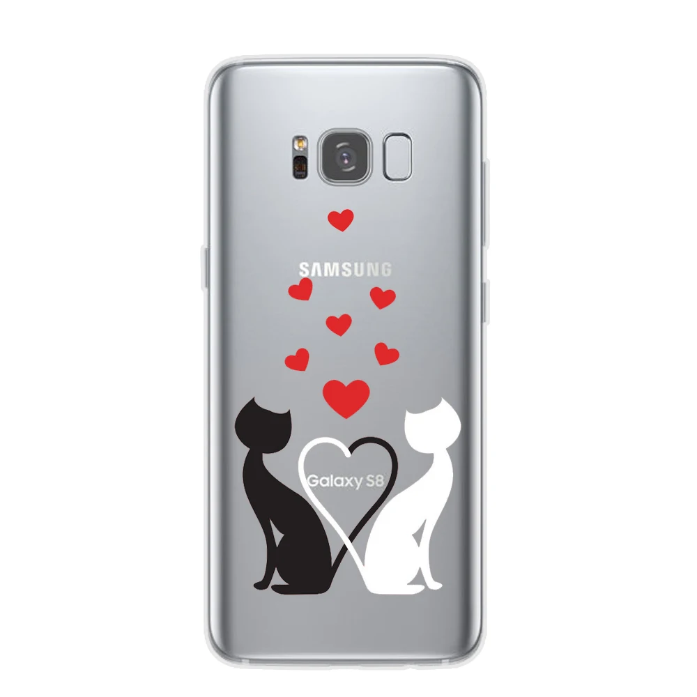 Мягкий чехол из ТПУ для телефона Samsung Galaxy S6 S7 Edge S8 S9 Plus A5 J3 J5 J7 2016 2017 J4 J6 A6 A8 2018 с милым