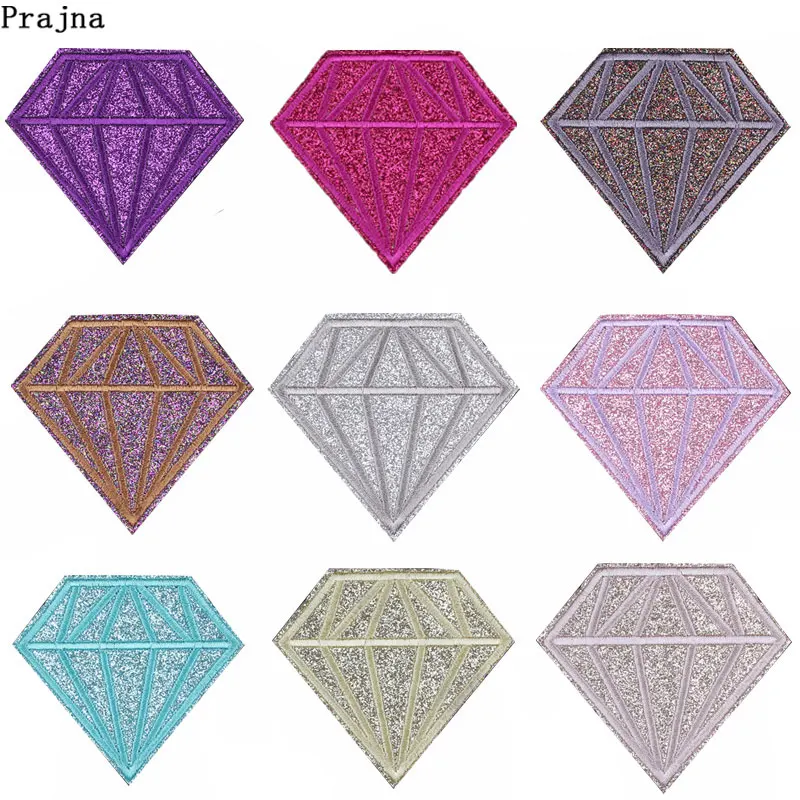 

Prajna Bling Diamond Patches Gold Powder Rhinestone Embroidered Iron On Patches For Clothes Bag DIY Ironing Patch Wholesale F