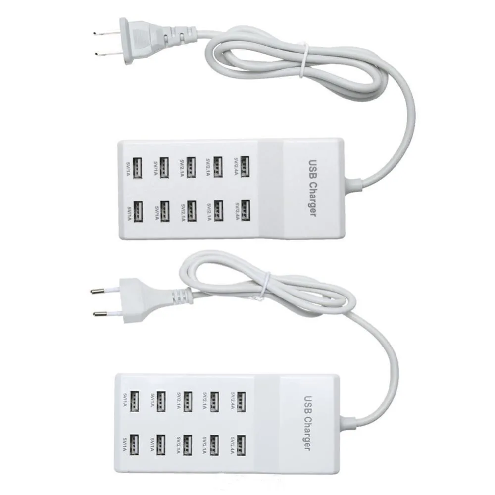 Дешево 10 Порты и разъёмы Быстрая зарядка через USB адаптер питания газа стены путешествия рабочего Зарядное устройство концентратора
