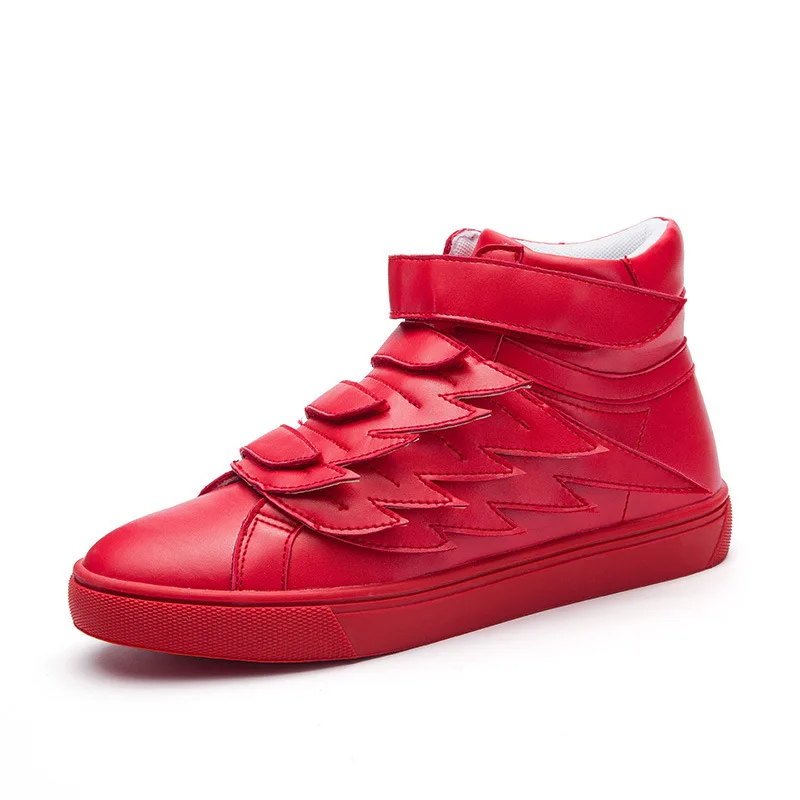 

2019 fashion new style, men's high-top board shoes fashion popular wing casual shoes flat men's shoes