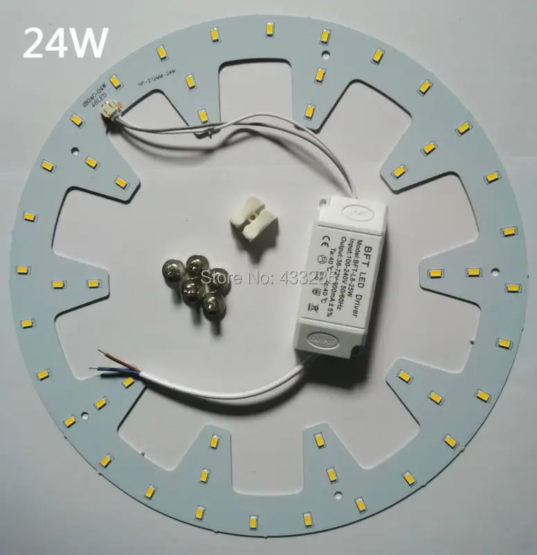 10Вт 12Вт 15Вт 18Вт 20Вт 24Вт Светодиодная световая панель SMD 5730/5630 круглая потолочная