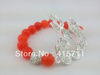 

Agat Crystals Pave Allah Bracelet Muslim Bracelet YH-AB23