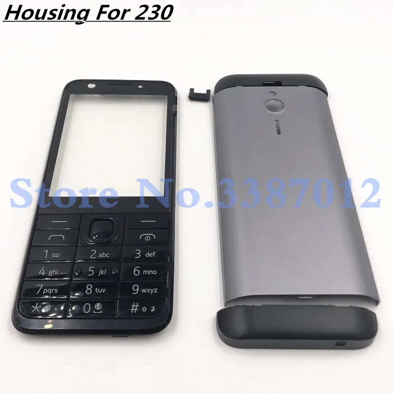 Original For Nokia 230 New Full Complete Mobile Phone Housing Cover Case+English Keypad+Logo