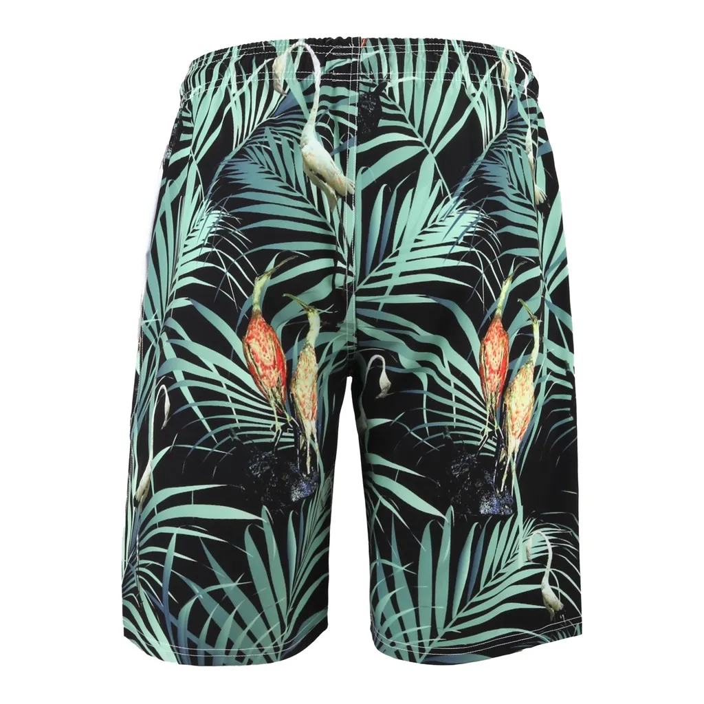 Мужские пляжные брюки летние повседневные Прямые свободные 3D печатные шорты для отдыха спортивные эластичные талии пляжные брюки плюс