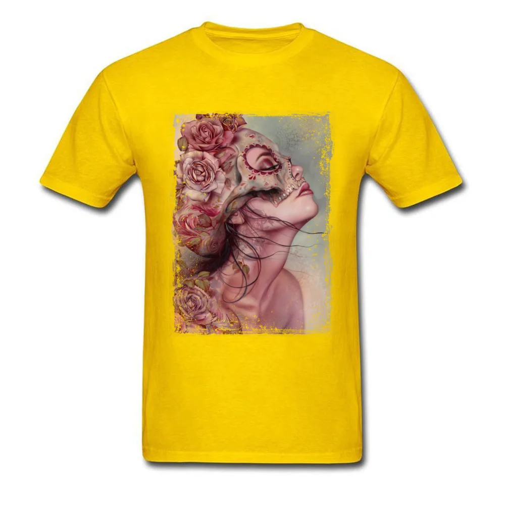 Summer AfterDeath Tshirts Retro Fall Short Sleeve O-Neck Tops & Tees 100% Cotton Male Casual Tops & Tees Top Quality AfterDeath yellow