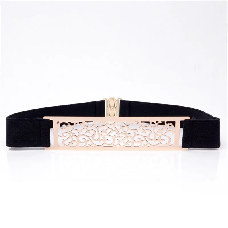 New Fashionable Women Metal Leaves Elastic Waist Dress 2019 Belt Str ap Waistband Promotion Sale BL72