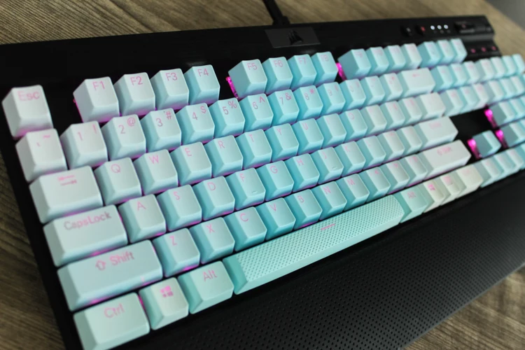 MP108/87 клавиши градиентной цветовой подсветки PBT Keycap для Corsair STRAFE K65 K70 logitech G710+ Проводная USB механическая клавиатура Keycap