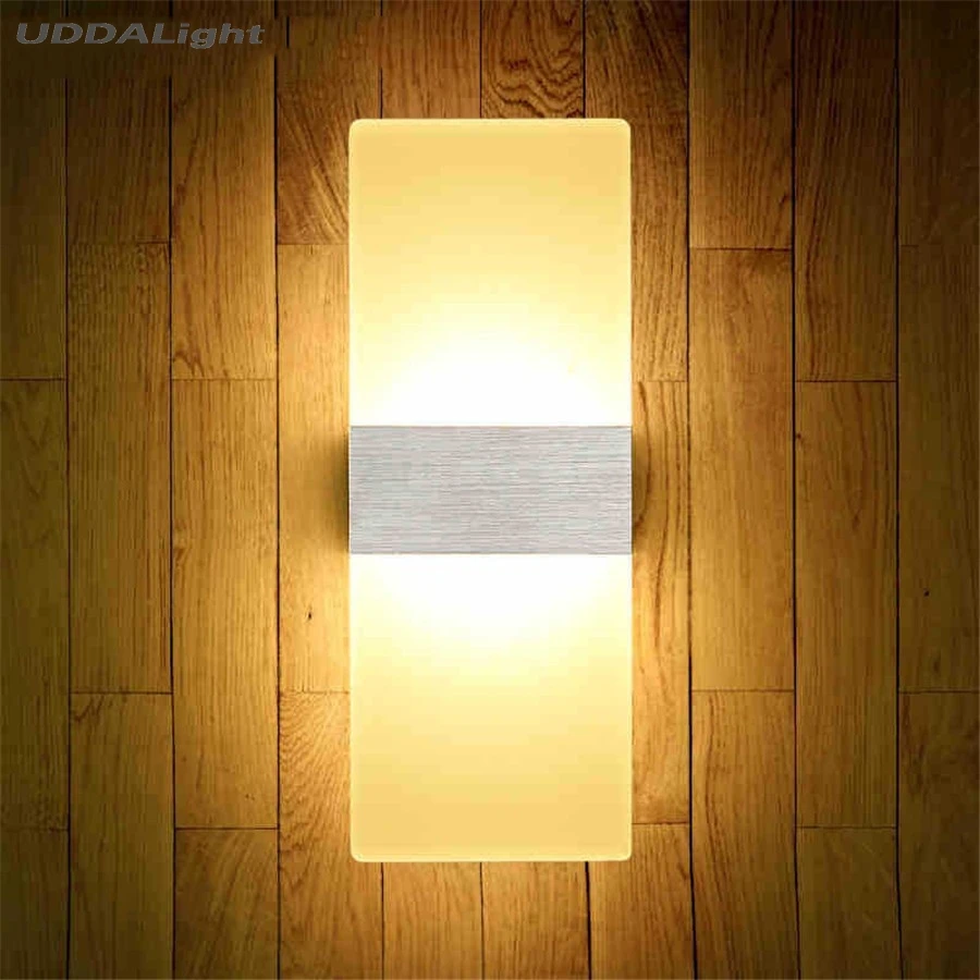 Hot 3w 6w 12w 18w acrylic Wall Lights Kitchen Restaurant/Living Bedroom Indoor Bathroom Fixtures Led Wall Sconce Lamps