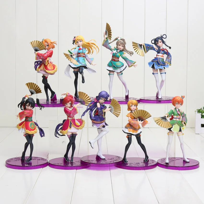 

Love Live Figure School Idol Project PVC Action Figures Toys Honoka Kousaka A B C D E F G H I G Project 15-19cm Action Figure