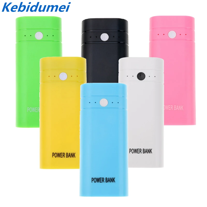 

Kebidu New 5600mAh Power Bank Box Shell Case Flashlight Mini USB Port 2x 18650 Holder Battery Charger Holder DIY Kit Wholesal