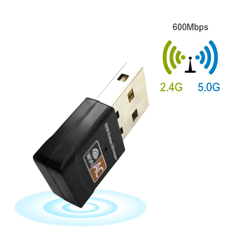 Беспроводной USB Wi Fi адаптер AC600 600 ГГц 5 2 4 Мбит/с|Сетевые карты| |