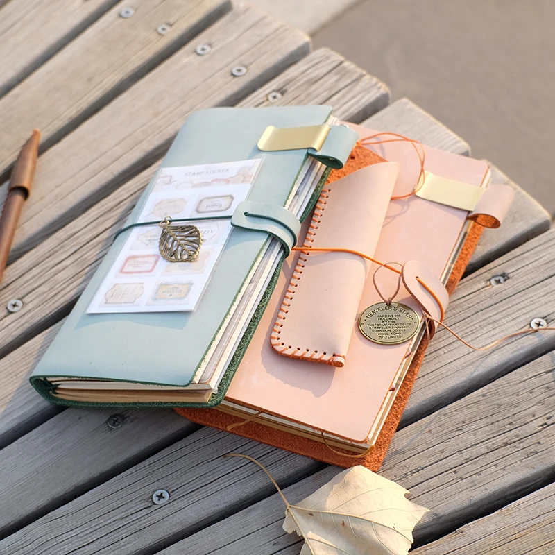 Alice Story New Diary Notebook Handmade Genuine Wax Leather NoteBook Replaceable Stationery Gift Journal Sketchbook Planner