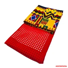 Мода 3 ярдов Анкара Африканский воск печать ткань и 2,5 ярдов чистая ткань дизайн хлопок ткань воск tissu africain с чистой тканью