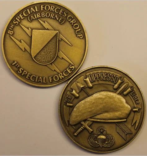 

8th Special Forces Group Airborne Army Challenge Coin Br_C, Sample order! 50pcs/lot, DHL free shipping