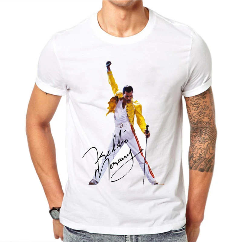 

Men's tshirts Freddie Mercury The Queen T-Shirt Mens t-shirts Hip Hop Rock Hipster T Shirt Casual Tshirts Harajuku Top Tees