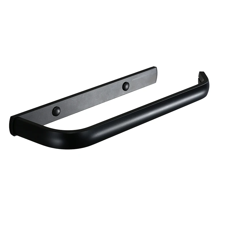 

MTTUZK Black space aluminum towel ring Matt black European bathroom towel rack towel ring