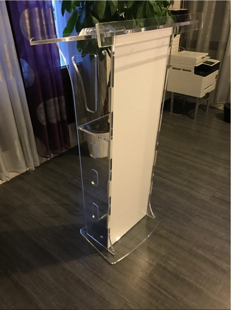 Прозрачный акриловый коммерческий pulpit funitures podium plexiglass