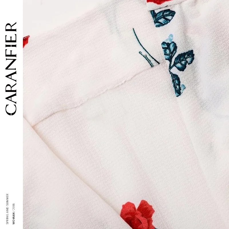 CARANFIER галстук бабочка белые летние платье без рукавов 2018 Fashion створки тонкая