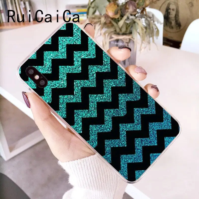 Silver Green stripe Glitter cool