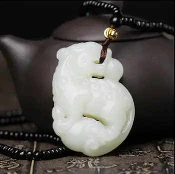 

Hetian jade pendant brave bonanza antique identification certificate Pendant with the brave men and women