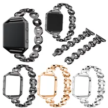 Del сменный ремешок из нержавеющей стали с металлической рамкой для Fitbit Blaze TD830 Прямая