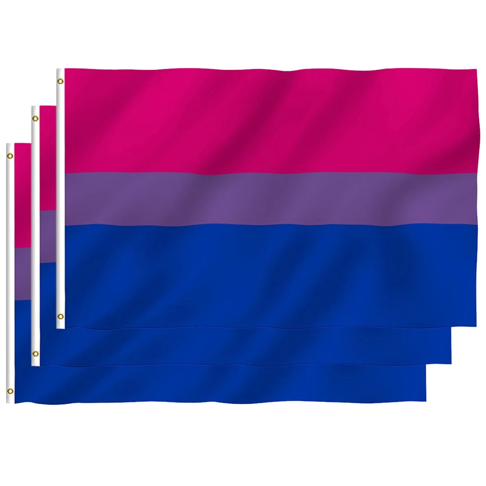 

3x5FT Bisexual Flag Banner Grommets Transgender BI Gay Pride Lesbian Rainbow