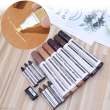 Kit de réparation du bois 6 + 6 pièces | Peinture pour meubles réparation de sol, cire crayon patch de peinture, stylo de peinture, matériaux de réparation composites en bois