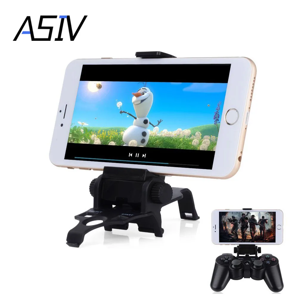 180 Degree Length Adjustable Smart Clip Game Phone Holder Stand for