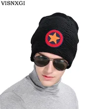 Мужская бархатная вязаная шапка Skullies, зимние теплые вязаные шерстяные шапки, шапки со звездами, фирменные мужские шапки с бахромой, Gorros Carhart M071