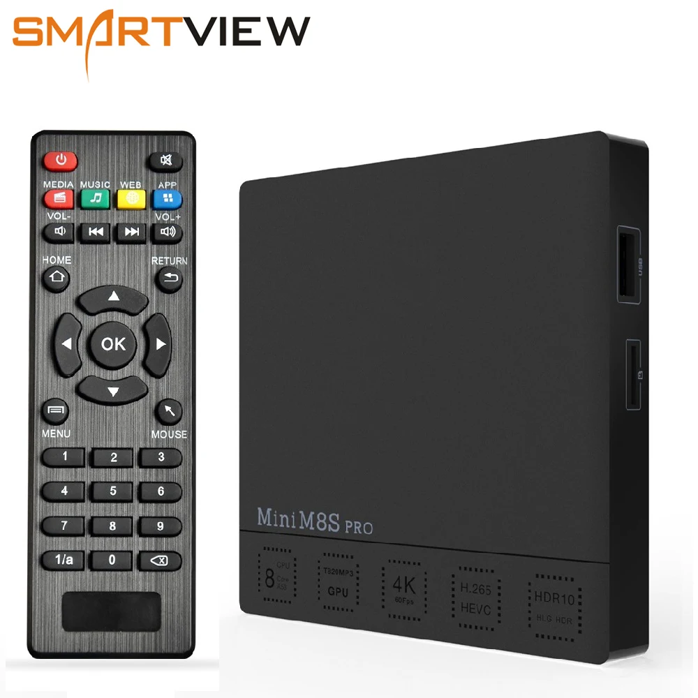 

DDR4 3GB/32GB Smart Android 7.1 TV Box Mini M8S PRO Set top Box DDR3 2GB/16GB Amlogic S912 Octa Core 2.4G/5Ghz Wifi H.265 4K