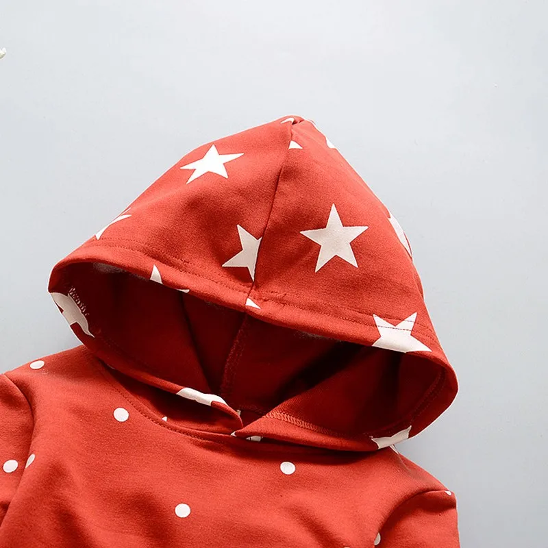 New Baby Sets Star Cotton Suits 2016 Infant Outerwear Spring Autumn Boys Clothes Pants Hooded Suit Hot Dot Tops Baby Clothing (1)