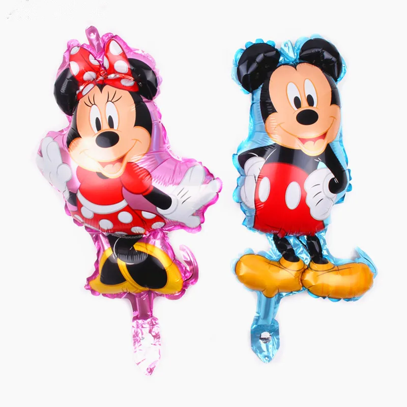 

XXPWJ Free Shipping 1pcs Mini Mickey Minnie Aluminum Balloon Birthday Party Toy Wedding Dresser Balloon Wholesale B-054