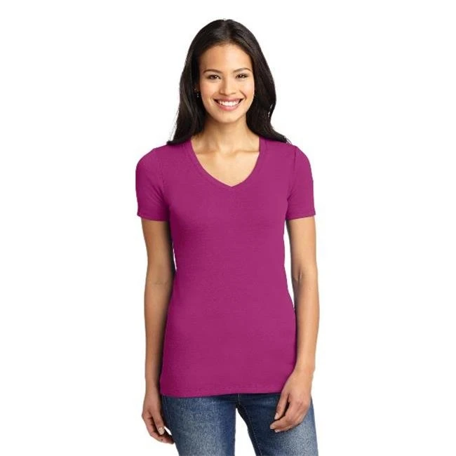 Port Authority LM1005 Ladies Concept Stretch V-Neck Tees Magenta - Large