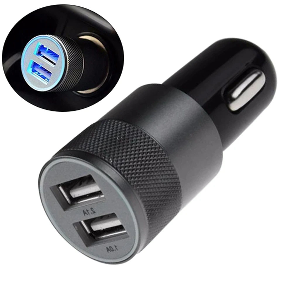 2.1A 1A алюминиевый сплав 2 usb порта универсальная интеллектуальная зарядка двойной