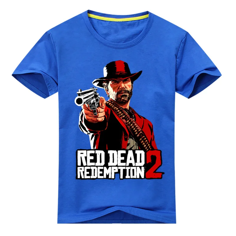

Children Spring T-shirt Clothes Boys Summer Red Dead Redemption 2 Game Tees Top Costume Girls Clothing Kids Summer T Shirt DX155