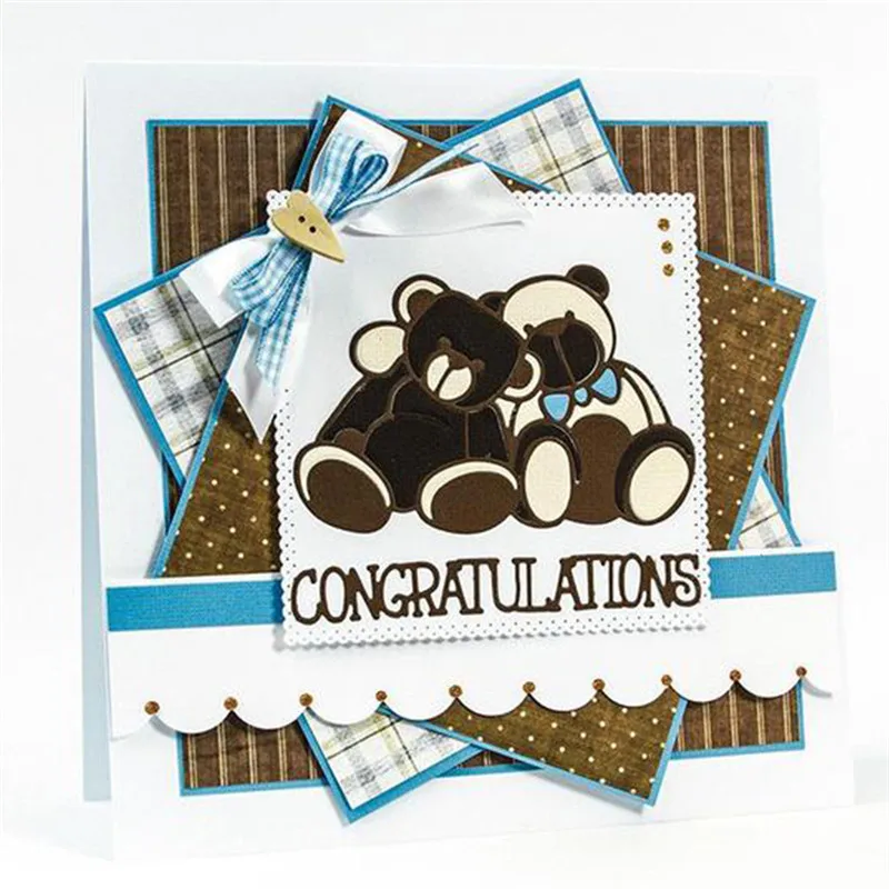 

YaMinSanNiO Animal Metal Cutting Dies Scrapbooking Baby Dies Bear Metal Cutting Dies New 2019 Craft Dies for Card Making