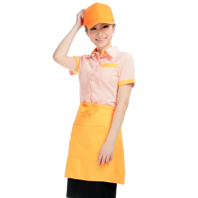 Hotel Uniforms Waitress Uniforms Summer Summer Fast food Restaurant Work Wear Short Sleeved