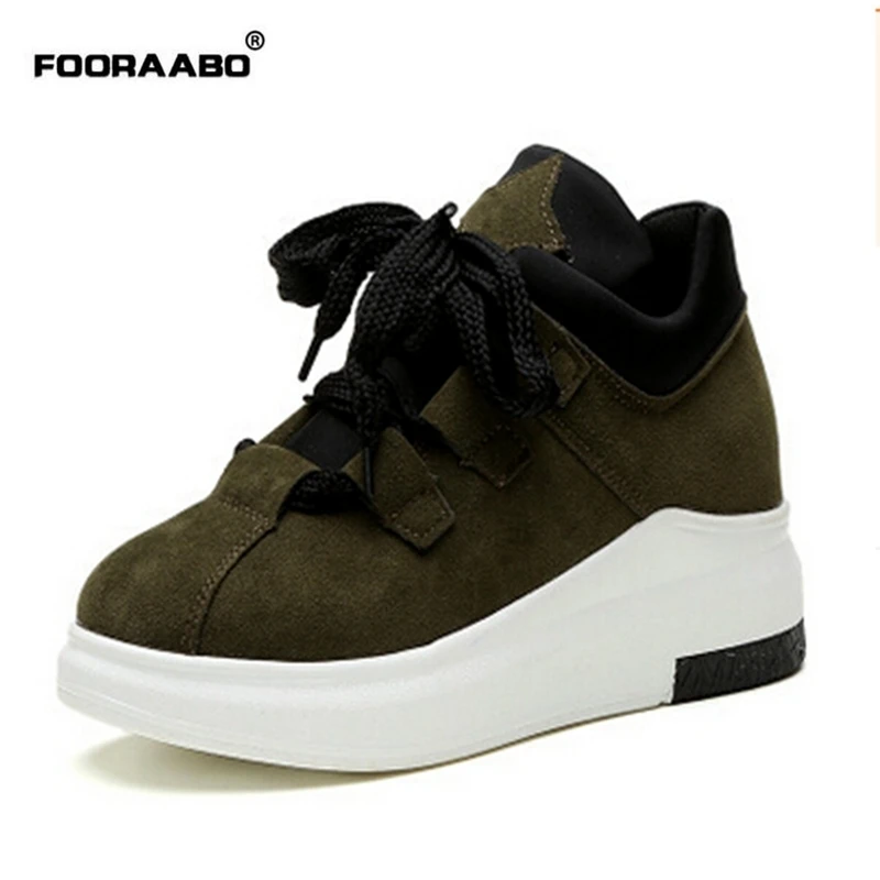 

Fooraabo Brand Spring Autumn Platform Sneakers Shoes For Women Comfortable Breathable Casual Shoes Women 2017 Tenis Feminino