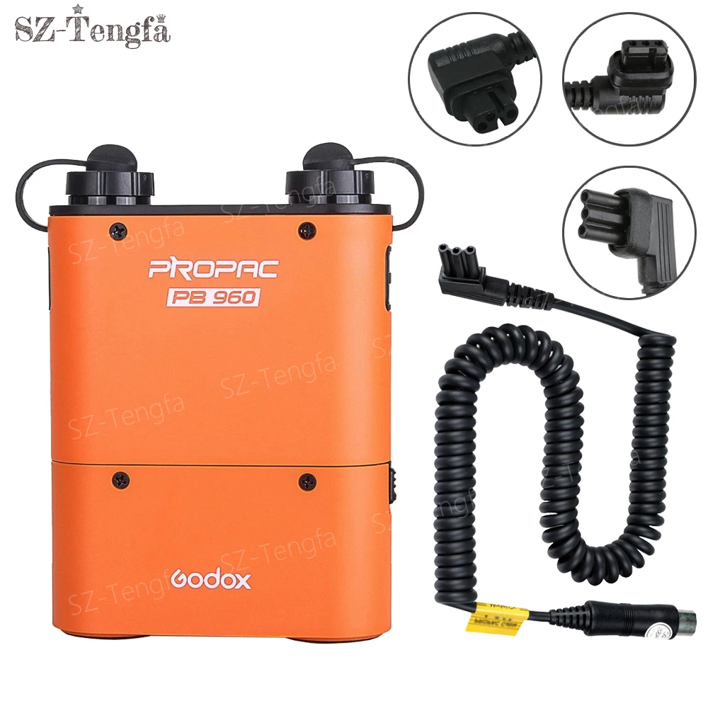 Godox PB960 Orange Flash LED Speedlite Flash Power Battery Charger for