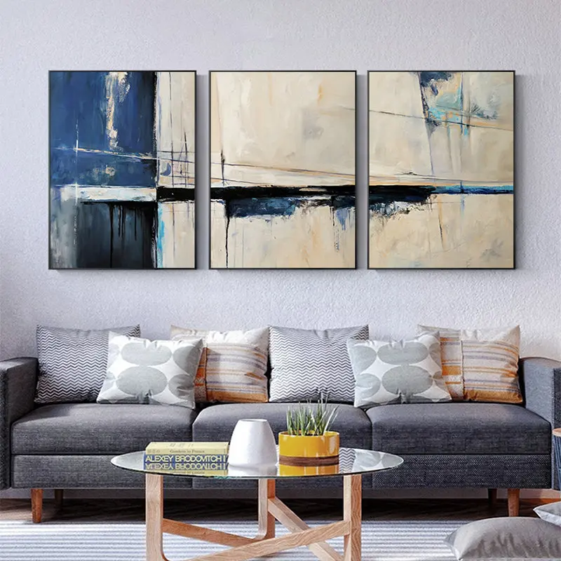 

3 pieces Abstract Paintings Modern Livingroom&Dinning room Decor Poster Wall Decoration Canvas Prints Wall Pictures Art no frame