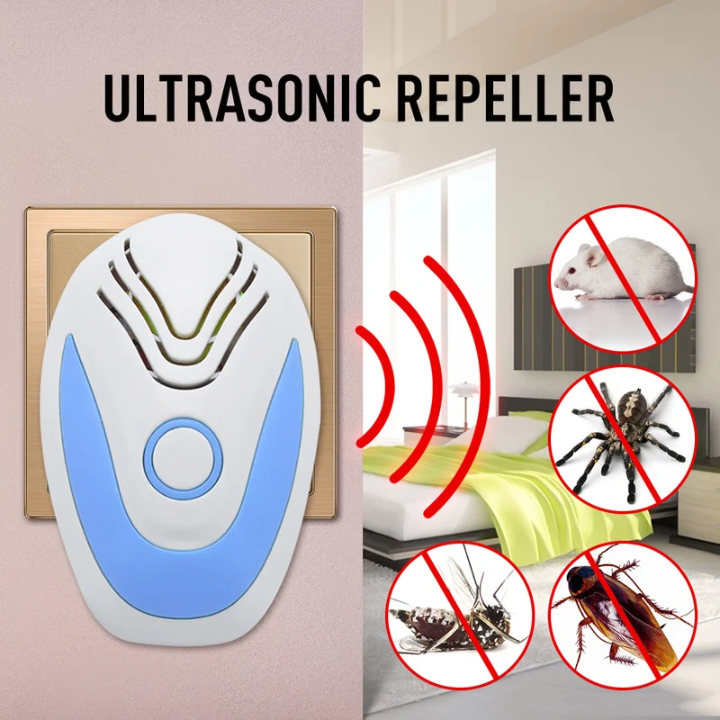 

Enhanced Version Electronic Cat Ultrasonic Anti Mosquito Insect Repeller Rat Mouse Cockroach Pest Reject Repellent EU/US/EG Plug