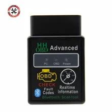 2018 novo design hh obd avançado mini elm327 v2.1 preto bluetooth obd2 carro pode adaptador sem fio scanner ferramenta