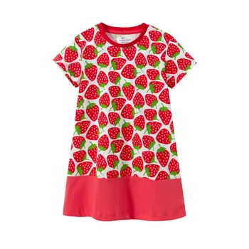 

Children's Clothing Kids Dresses for Girls 2019 Summer Fashion Baby Girl Strawberry Printed Dress Toddler Casual A-line Dresses