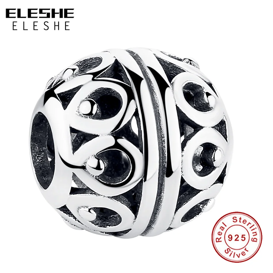 ELESHE Fit Original Charms Bracelet DIY Jewelry Butterfly Family Tree Heart Openwork Charm 925 Sterling Silver Beads