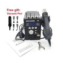 700 Вт Быстрый 2008 ESD цифровой дисплей горячего воздуха пистолет железная паяльная станция 220 В осушитель BGA паяльная станция компьютер телефон Ремонт Инструменты